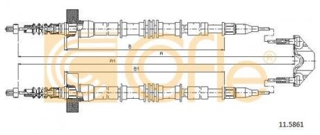 Трос ручника COFLE 115861 (фото 1)