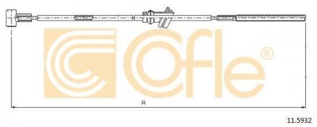 Трос ручника COFLE 115932 (фото 1)