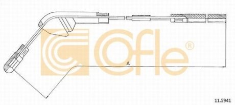 Трос ручного гальма COFLE 115941