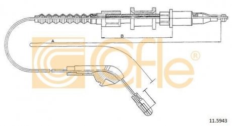 Трос ручного тормоза COFLE 115943