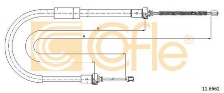 Трос ручника COFLE 116662