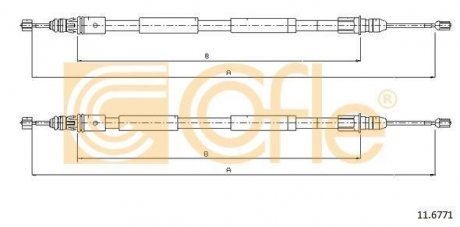 Трос ручника COFLE 116771