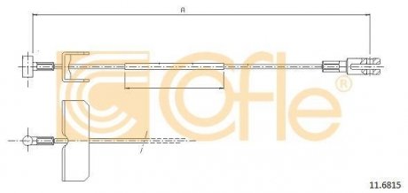 Трос ручника COFLE 116815