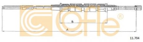 Трос ручника COFLE 11704