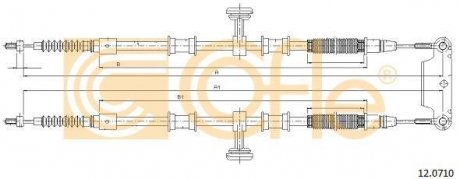 Трос ручника COFLE 120710