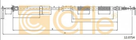 Трос ручного тормоза COFLE 120714 (фото 1)