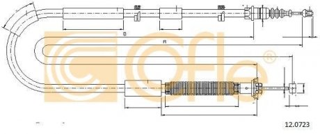 Трос ручника COFLE 120723