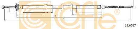Трос ручного тормоза COFLE 120767