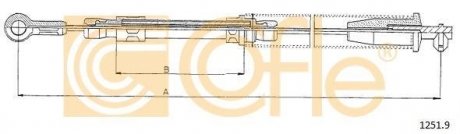 Трос ручного гальма COFLE 12519