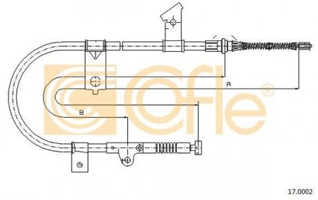 Трос ручника COFLE 170002 (фото 1)