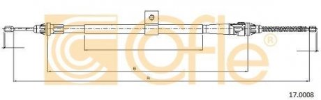 Трос ручного гальма COFLE 170008