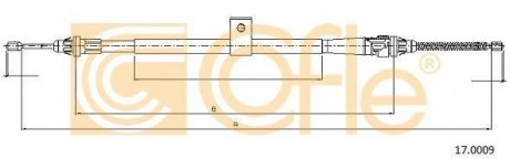 Трос ручного гальма COFLE 17.0009