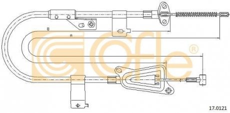 Трос ручного тормоза COFLE 170121