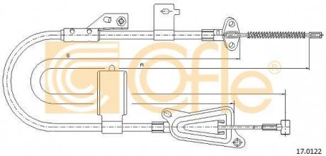 Трос ручного тормоза COFLE 170122