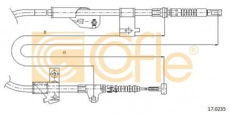 Трос ручного тормоза COFLE 170235