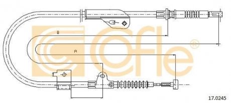 Трос ручного тормоза COFLE 170245