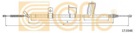 Трос ручного гальма COFLE 17.0348