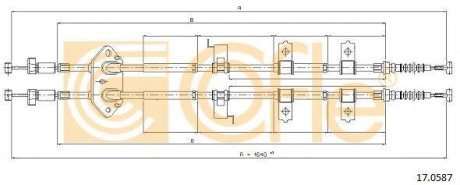 Трос ручного гальма COFLE 170587