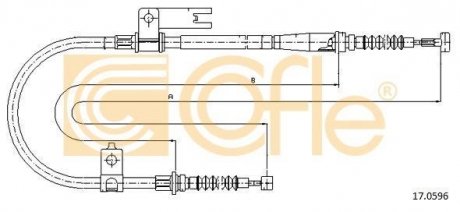 Трос ручного гальма COFLE 170596
