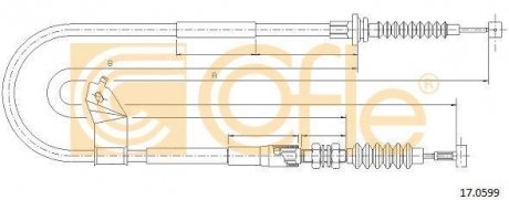 Трос ручного тормоза COFLE 170599