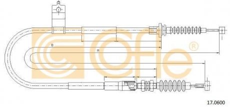 Трос ручного тормоза COFLE 170600