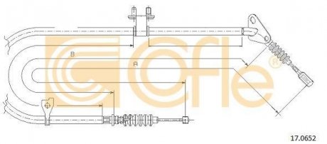 Трос ручного гальма COFLE 170652