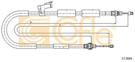 Трос ручного тормоза COFLE 170684