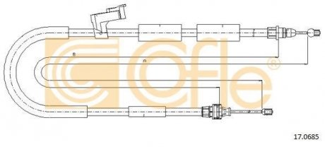Трос ручного тормоза COFLE 170685