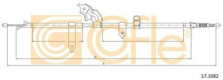 Трос ручного тормоза COFLE 171082