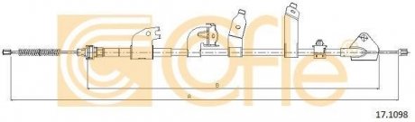 Трос стоянкових гальм задній COFLE 171098