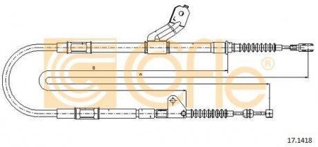 Трос ручного тормоза COFLE 171418 (фото 1)