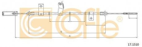 Трос ручного тормоза COFLE 171510