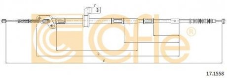 Трос ручного тормоза COFLE 171558