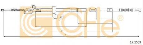 Трос ручного тормоза COFLE 171559