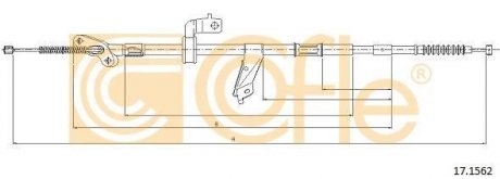 Трос, стояночная тормозная система COFLE 17.1562