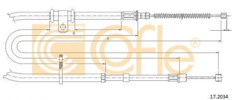 Трос ручного тормоза COFLE 172034