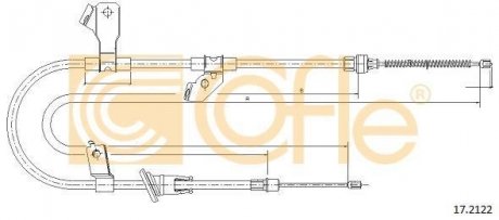 Трос ручного тормоза зад. Л MITSUBISHI COLT 04- COFLE 172122