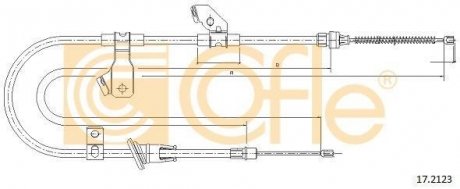 Трос ручного тормоза COFLE 172123