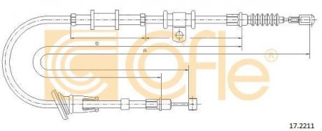 Трос ручного гальма COFLE 172211