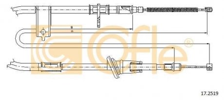 Трос ручного тормоза COFLE 172519