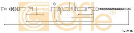 Трос ручного тормоза COFLE 172536