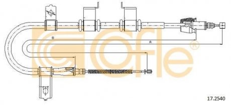 Трос ручного тормоза COFLE 172540