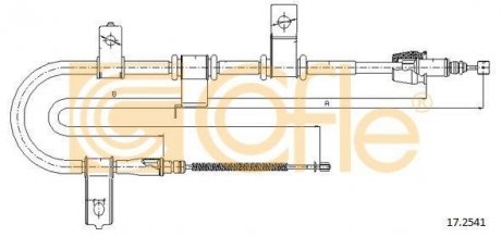 Трос ручного тормоза COFLE 172541