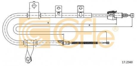 Трос ручного гальма COFLE 172560