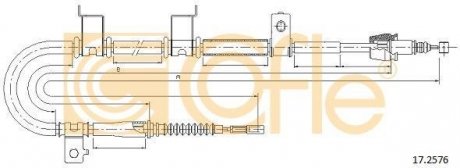 Трос ручного гальма COFLE 172576 (фото 1)