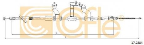 Трос, стояночная тормозная система COFLE 17.2584