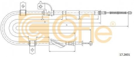 Трос ручного тормоза COFLE 172601