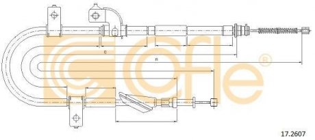 Трос ручника COFLE 172607
