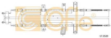 Трос ручного тормоза COFLE 173520