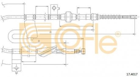 Трос ручного гальма COFLE 174017